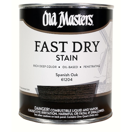 Old Masters 1 Qt Spanish Oak Oil-Based Fast Dry Wood Stain 61204
